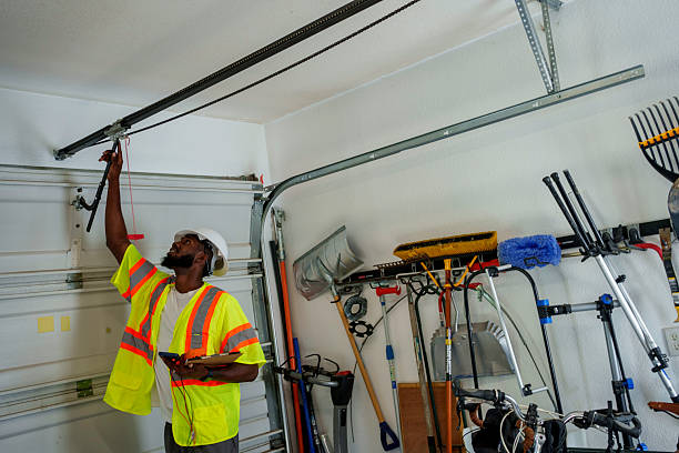 Professional Garage Door Panel Replacement technician working in James City County County, VA
